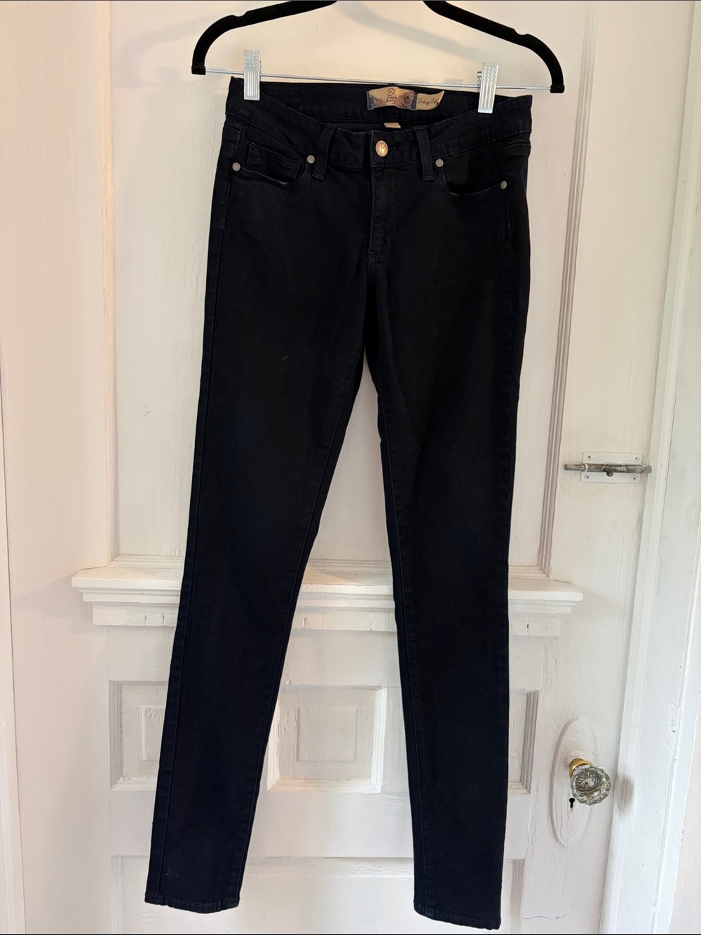 PAIGE Blue/Black Vintage Jeggings Jeans